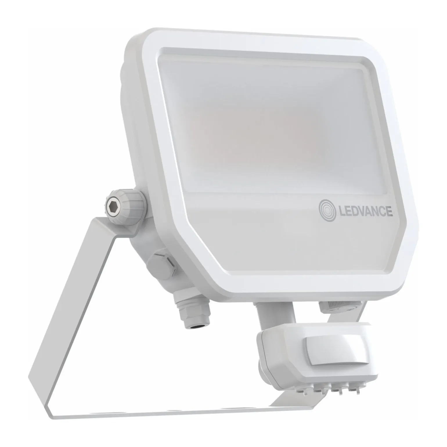 Ledvance LED Strålkastare Aluminium Vit 41W 5500lm 100D - 830 Varm Vit | IP65 - Rörelse- Och Ljussensor - Symmetrisk