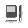 Ledvance LED Strålkastare Aluminium Svart 69W 10000lm 100D - 840 Kallvit | IP66 - Ljussensor - Symmetrisk
