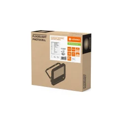 Ledvance LED Strålkastare Aluminium Svart 69W 10000lm 100D - 840 Kallvit | IP66 - Ljussensor - Symmetrisk