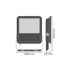 Ledvance LED Strålkastare Area Gen 2 Svart 67W 10000lm - 840 Kallvit| IP66 - Asymmetrisk