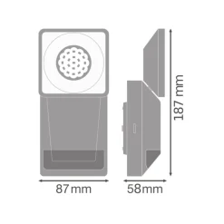 Ledvance LED Strålkastare Endura Spot Svart 8W 750lm 50D - 840 Kallvit | IP55 - Rörelse- och ljussensor - Symmetrisk