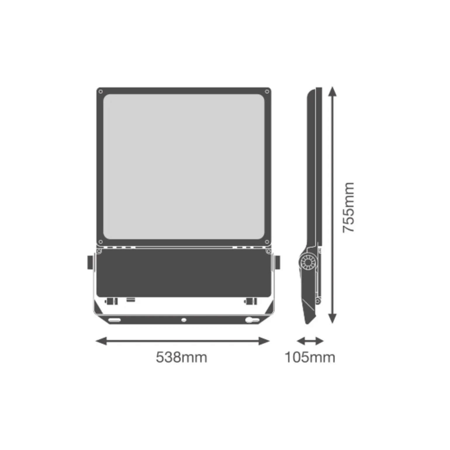 Ledvance LED Strålkastare Flex Vit 450W 60000lm 60x110D - 830 Varm Vit | IP66 - Dali Dimbar - Asymmetrisk