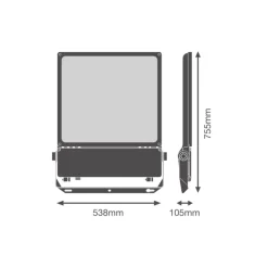 Ledvance LED Strålkastare Flex Vit 450W 65000lm 60x110D - 840 Kallvit | IP66 - Asymmetrisk