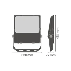 Ledvance LED Strålkastare Performance 150W 19900lm 55x110D - 840 Kallvit | IP66 - Dali Dimbar - Asymmetrisk