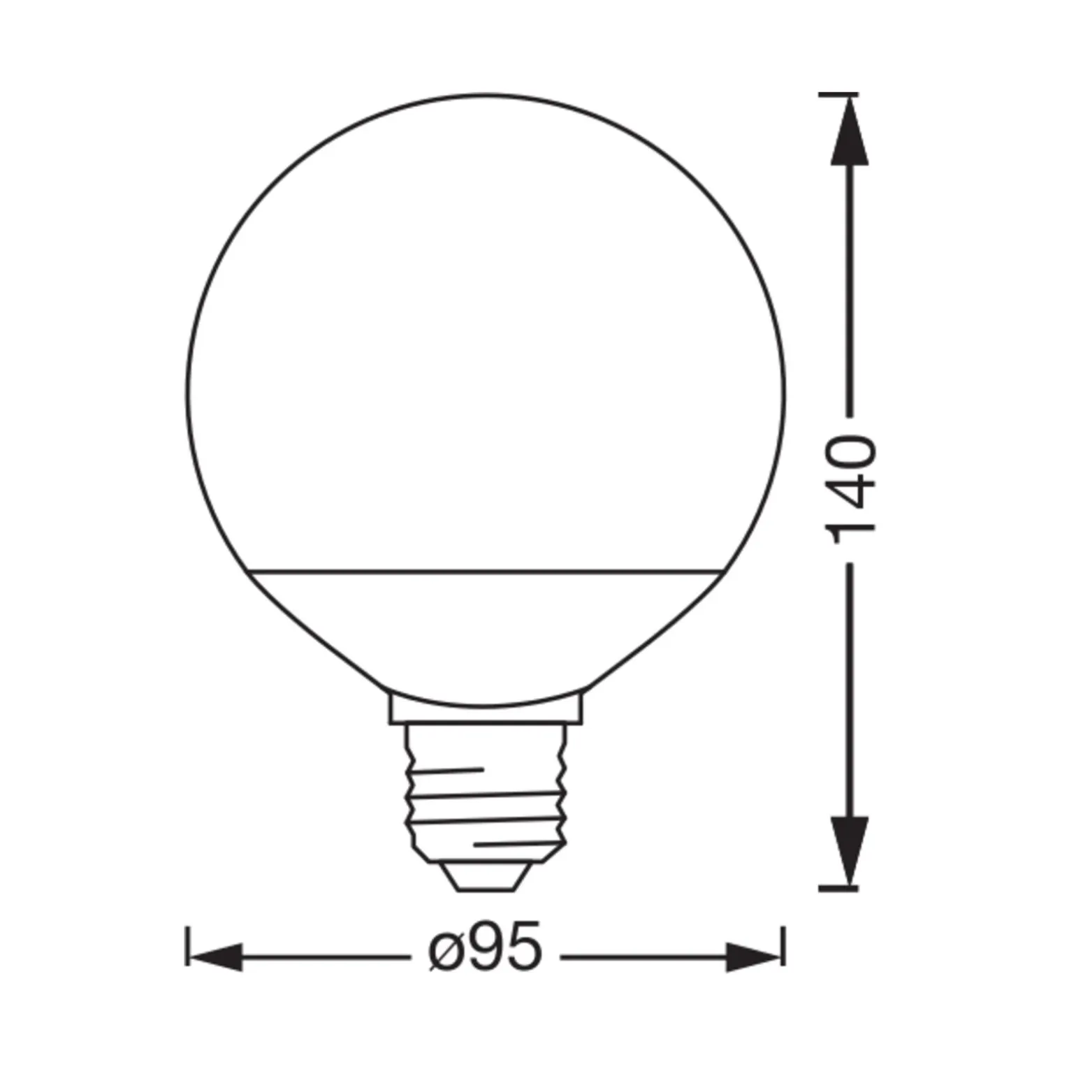Ledvance Smart+ Matter E27 G95 14W 1521lm - 827-865 Justerbar Vit | RGBW - Dimbar - Ersättare 100W