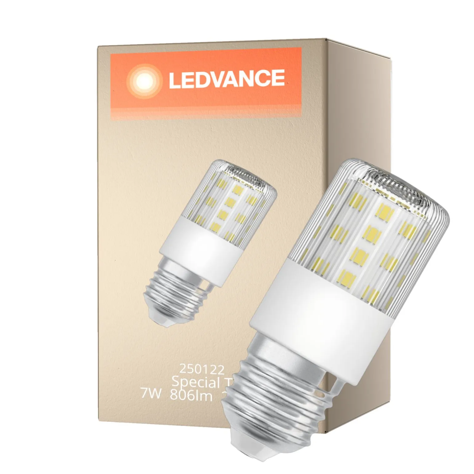 Ledvance Special T Slim E27 Rör one-handed Klar 7W 806lm - 827 Extra Varm Vit | Dimbar - Ersättare 60W