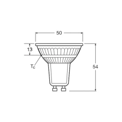 Ledvance Superior LED Spot Reflektor GU10 PAR16 4.5W 350lm 36D - 818-827 Dim to Warm | Dimbar - Ersättare 50W