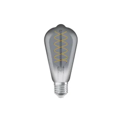 Ledvance Vintage 1906 LED E27 Edison Smoke 7.8W 360lm - 818 Extra Varm Vit | Dimbar - Ersättare 30W