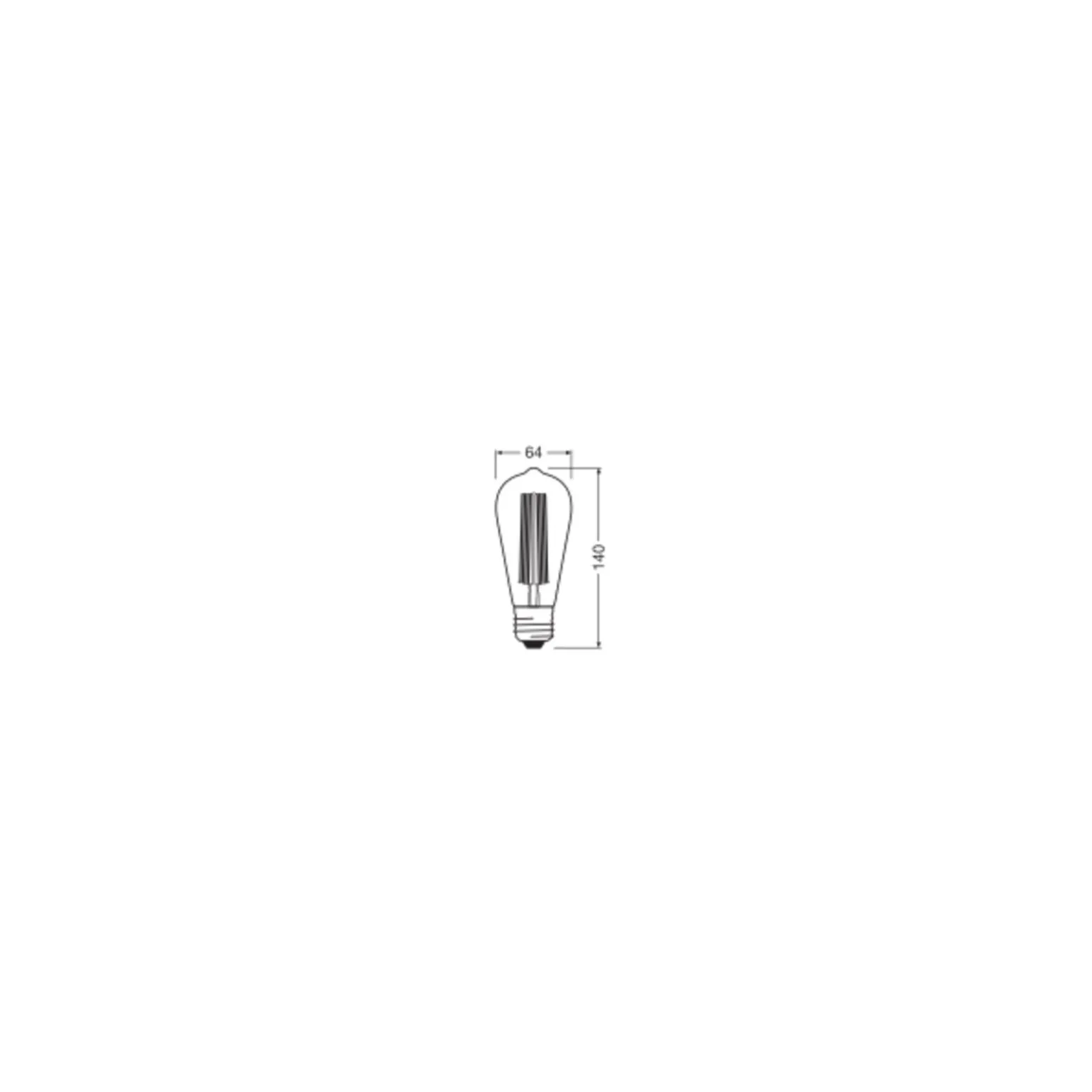 Ledvance Vintage 1906 LED E27 Edison Smoke 11W 500lm - 818 Extra Varm Vit | Dimbar - Ersättare 42W