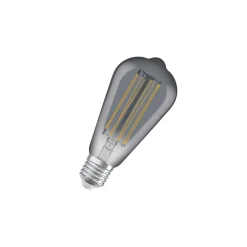 Ledvance Vintage 1906 LED E27 Edison Smoke 11W 500lm - 818 Extra Varm Vit | Dimbar - Ersättare 42W