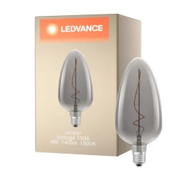 Ledvance Vintage 1906 LED E27 Kronljus Klar 4W 140lm - 818 Extra Varm Vit | Dimbar - Ersättare 15W