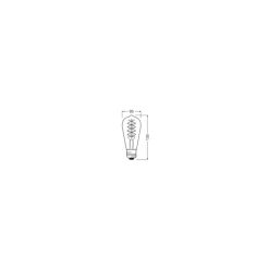 Ledvance Vintage 1906 LED E27 Päron Guld 7W 600lm - 822 Extra Varm Vit | Dimbar - Ersättare 48W
