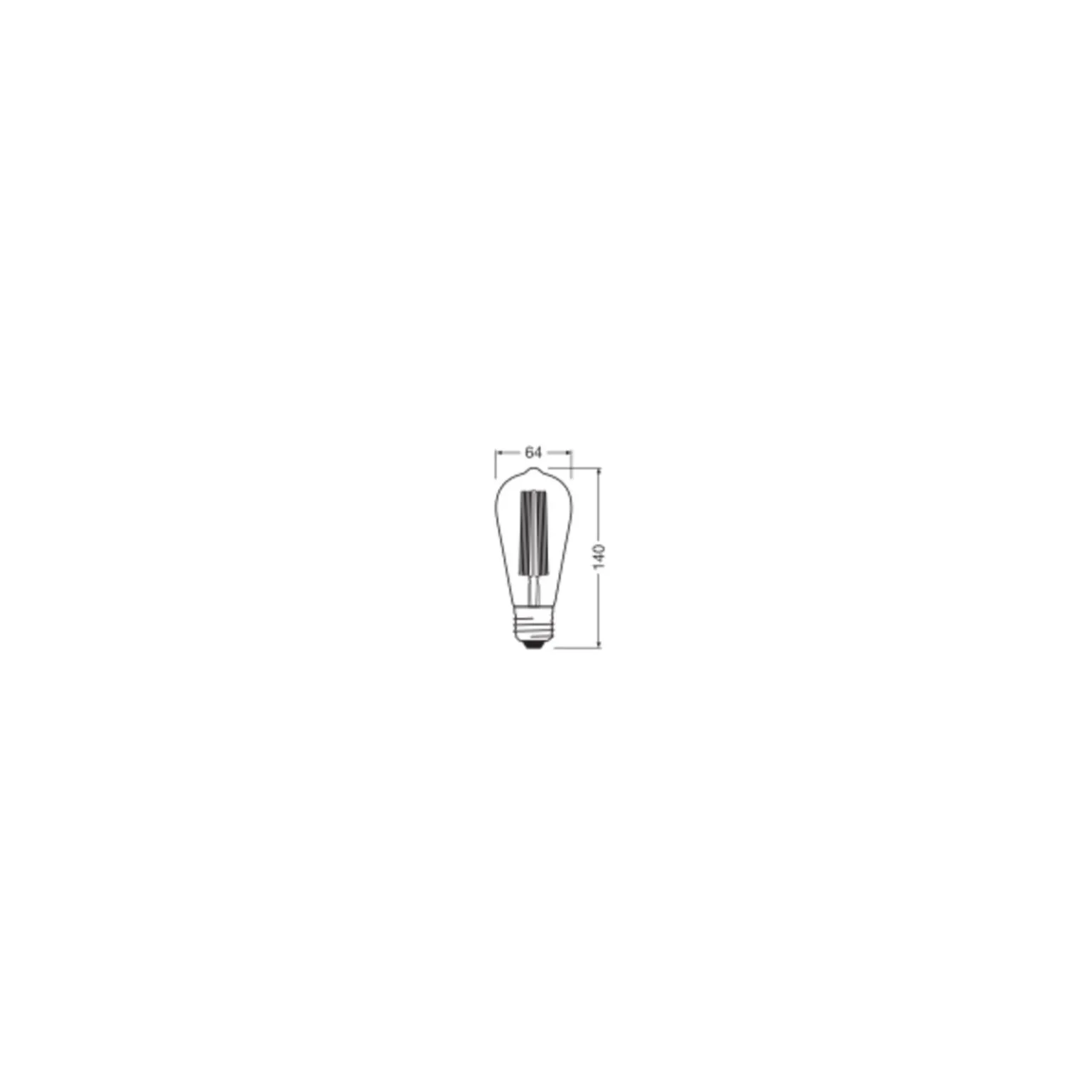 Ledvance Vintage 1906 LED E27 Päron Guld 8.8W 806lm - 822 Extra Varm Vit | Dimbar - Ersättare 60W