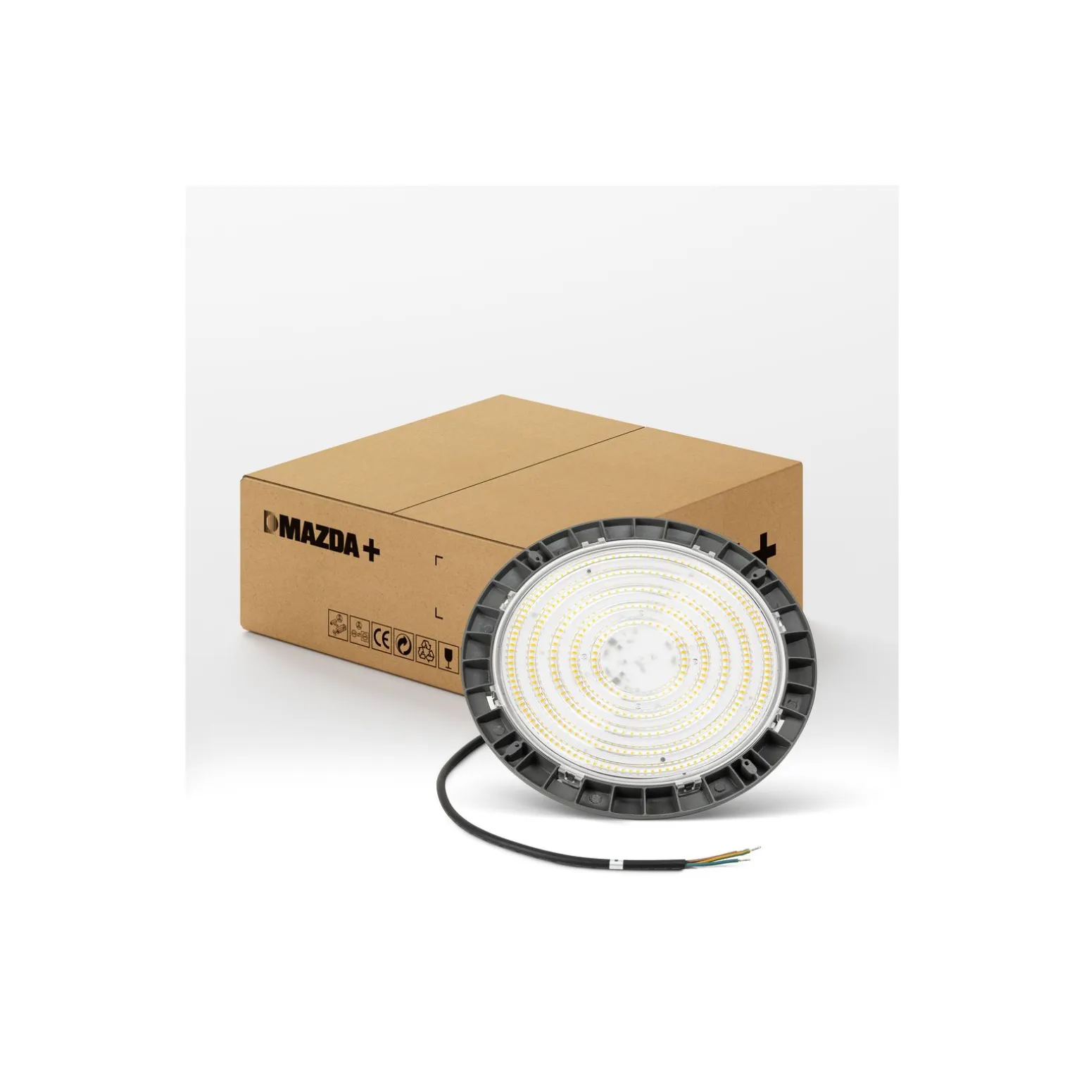 Mazda LED Highbay Aluminium Grå 150W 21000lm 180D - 840 Kallvit | IP65