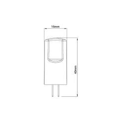 Noxion Bolt LED Capsule G4 2W 200lm - 827 Extra Varm Vit | Dimbar - Ersättare 21W
