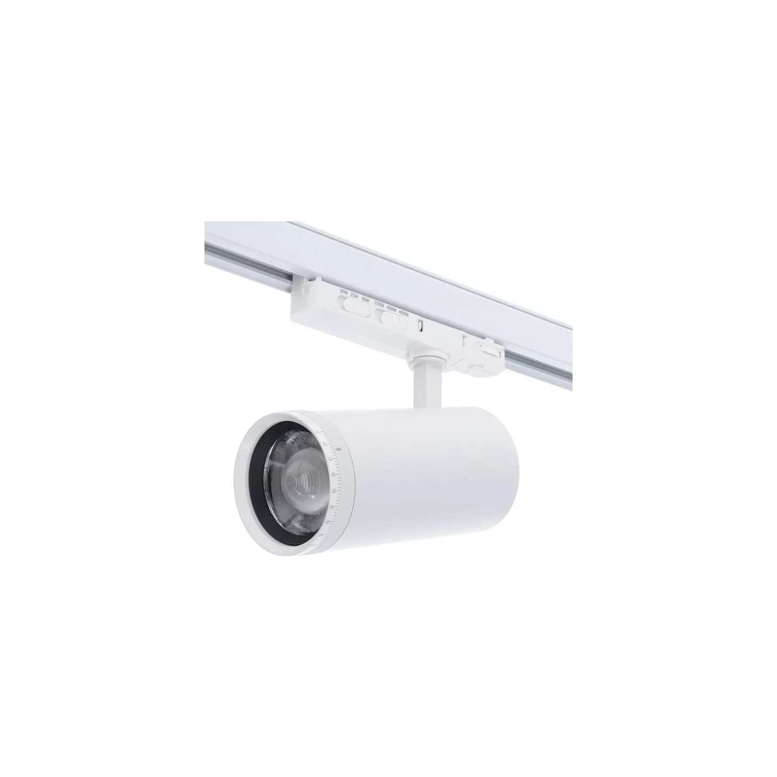 Noxion 3-Fas Spårbelysning Delta Aluminium Vit 30W 2250lm 15-55D - 927-930-940 CCT | Zoombar