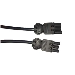 Noxion GST - Kompatibel Förlängningskabel Svart - Manlig + Kvinnlig - 1,5m - 3 pole 1,5mm2