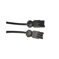 Noxion GST - Kompatibel Förlängningskabel Svart - Manlig + Kvinnlig - 1m - 3 pole 1,5mm2