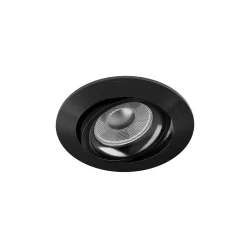 Noxion Infälld Spot Vision MR16 Lutningsbar Glänsande Svart | 82mm - Utskärning 69mm - IP20 - Inkl. GU10 Sockel