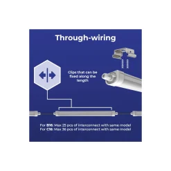 Noxion LED Allmänbruksarmatur Vattentät Ecowhite V3.0 36/50W 4680/6500lm - 830-865 CCT | 150cm