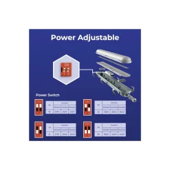 Noxion LED Allmänbruksarmatur Vattentät Poseidon V3.0 18-30W 2340-4200lm - 830-865 CCT | 120cm - Kabelgenomföring (5x2.5mm2)