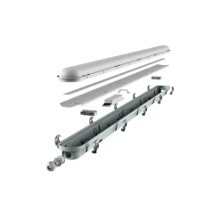 Noxion LED Allmänbruksarmatur Vattentät Poseidon V3.0 30W 3900/4200lm - 830-865 CCT | 120cm - Kabelgenomföring (5x2.5mm2) - Dali Dimbar
