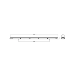 Noxion LED Allmänbruksarmatur Vattentät ArmaturPoseidon V2.0incl. 2x Noxion LED Rör T8 Standard Output 19W 2x2300lm - 830 Varm Vit | 150cm