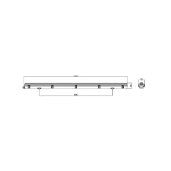 Noxion LED Allmänbruksarmatur Vattentät ArmaturPoseidon V2.0incl. 1x Noxion LED Rör T8 Standard Output 15W 1800lm - 830 Varm Vit | 120cm