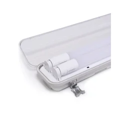Noxion LED Allmänbruksarmatur Vattentät ArmaturPoseidon V2.0incl. 2x Noxion LED Rör T8 Standard Output 9W 2x900lm - 840 Kallvit | 60cm