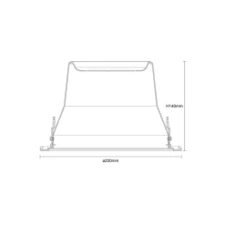 Noxion LED Downlight Apollo 20W 2300lm 60D - 830 Varm Vit | 220mm - Utskärning 200mm - Alu Reflektor - UGR <19