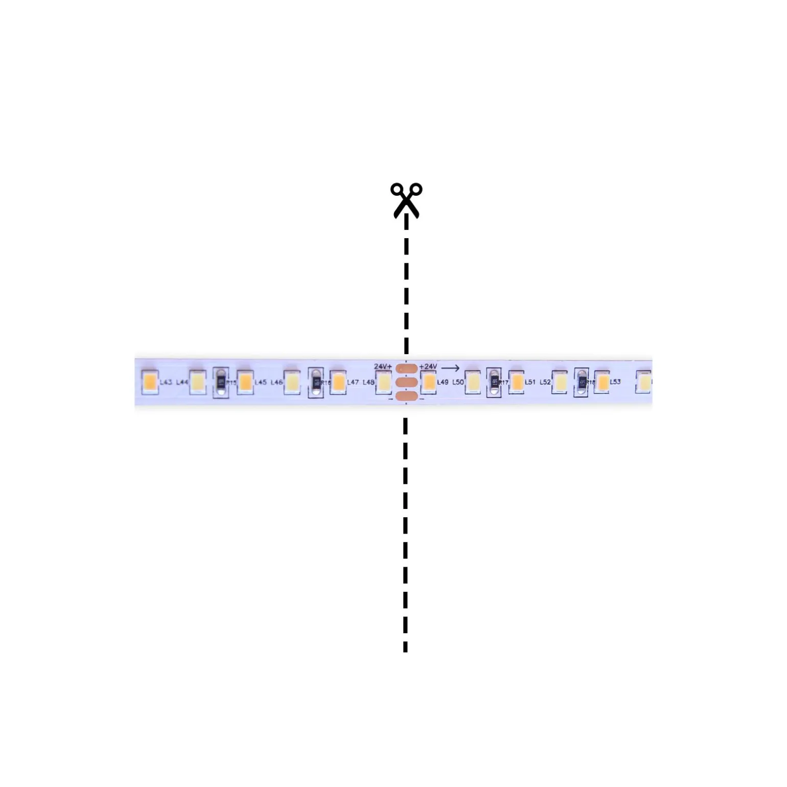 Noxion Led-Ljusslingor Naga 5 Meter Komplett set - Smart Wifi - 24V - 120LEDs/m - 9.6W/m - 930-965 Justerbar Vit | 8mm - IP20 - Bästa Färgåtergivning - SMD2835