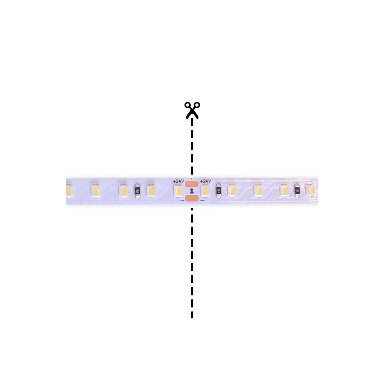 Noxion Led-Ljusslingor Naga 5 Meter Komplett set - Smart Wifi - 24V - 120LEDs/m - 9.6W/m - 965 Dagsljus | 8mm - IP20 - Bästa Färgåtergivning - SMD2835
