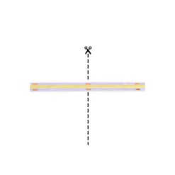 Noxion Led-Ljusslingor Naga 5 Meter IP20 COB/320 24V 8W/m 965 /8mm/50mm + DC Sladd