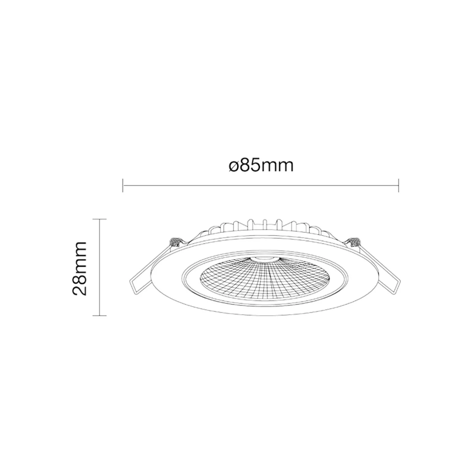 Noxion LED Lutningsbar Slim Spot Vit Runda 6W 520lm 60D - 927 Extra Varm Vit | 85mm - IP54 - Dimbar - Bästa Färgåtergivning