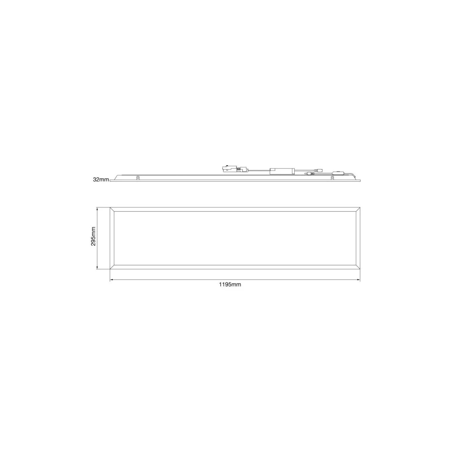 Noxion LED Panel Delta Value V5 28W 3920lm - 830-840 CCT | 30x120cm - Backlit - TRIAC Dimbar