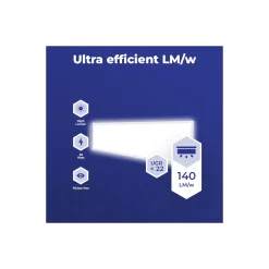 Noxion LED Panel Delta Value V5 28W 3920lm - 830-840 CCT | 120x30cm - UGR<22 - Backlit