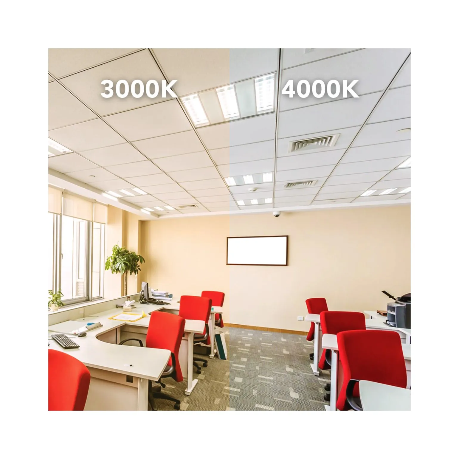 Noxion LED Panel Louvre Excell G2 15x150cm 3000K 38W UGR<15 Matt Reflektor | Varm Vit - Ersättare 1x49W