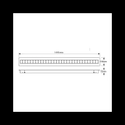Noxion LED Panel Louvre Excell G2 15x150cm 3000K 38W UGR<15 Matt Reflektor | Varm Vit - Ersättare 1x49W