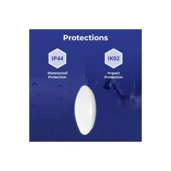 Noxion LED Plafond Corido V2 Vit 12W 1200lm 830-840-865 CCT | IP44 - Nöd 3h