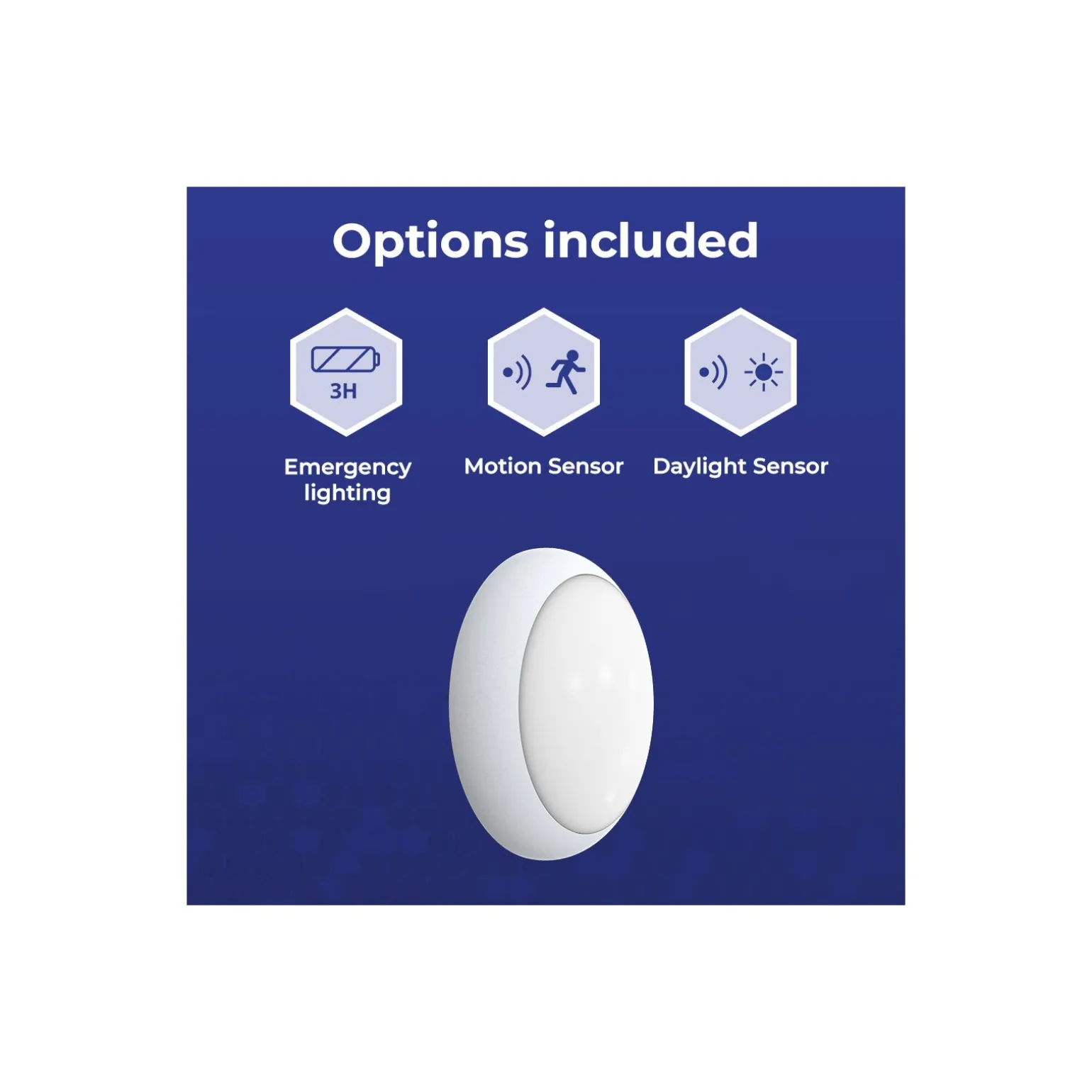 Noxion LED Plafond Pro V2 12/16/20W 2400lm - 830-840-865 CCT| 325mm - IP65 - Rörelse- och Ljussensor - 3 Timmar Nödbelysning + Ring Vit