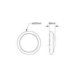 Noxion LED Plafond Pro V2 12/16/20W 2400lm - 830-840-865 CCT | 325mm - IP65 - Rörelse- och Ljussensor - 3 Timmar Nödbelysning + Ring Svart