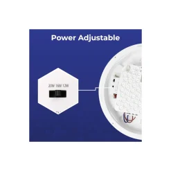 Noxion LED Plafond Pro V2 12/16/20W 2400lm - 830-840-865 CCT | 325mm - IP65 - Rörelse- och Ljussensor - 3 Timmar Nödbelysning + Ring Svart