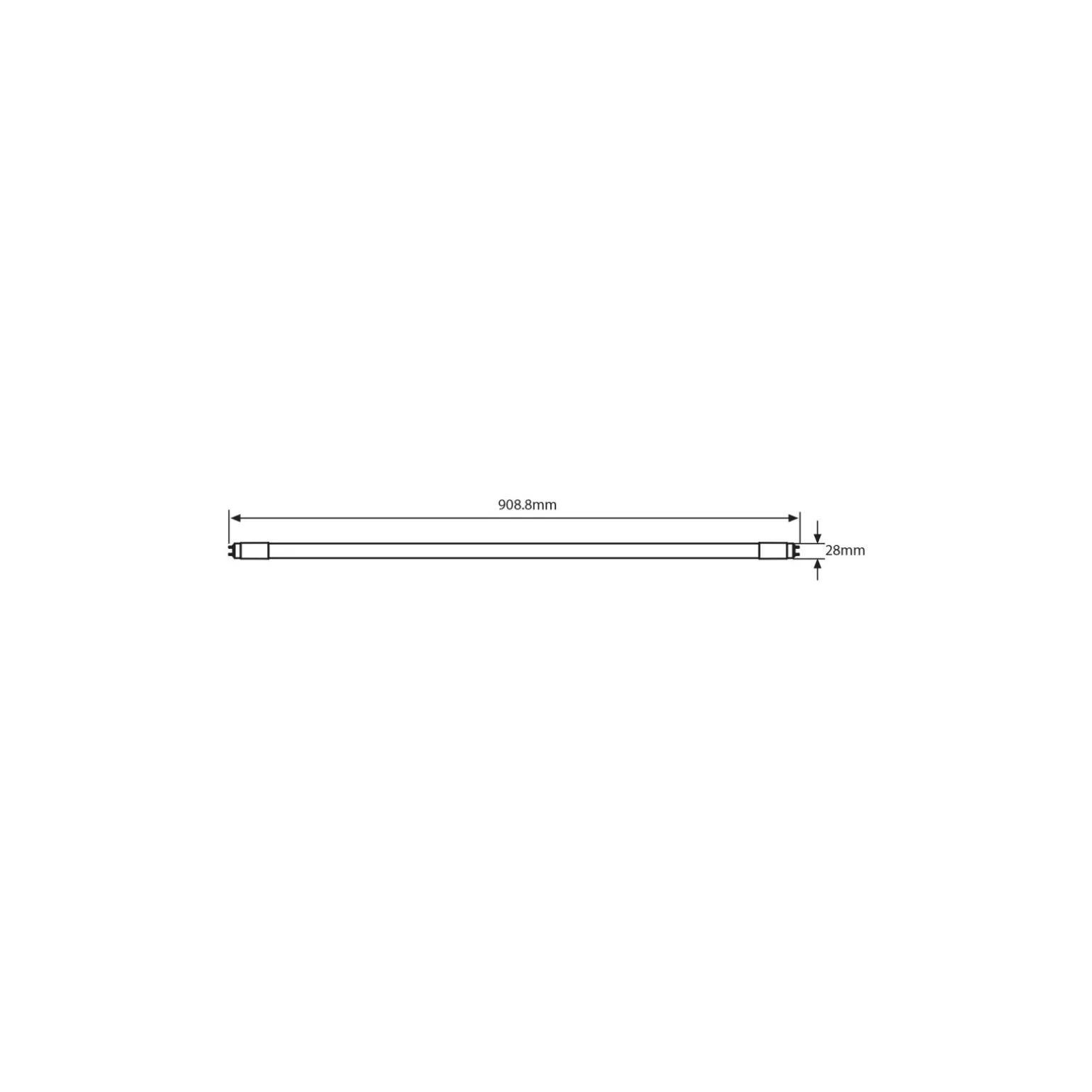 Noxion LED Rör T8 Avant Extreme (EM/Mains) High Output 11.2W 1575lm - 865 Dagsljus | 90cm - Ersättare 30W