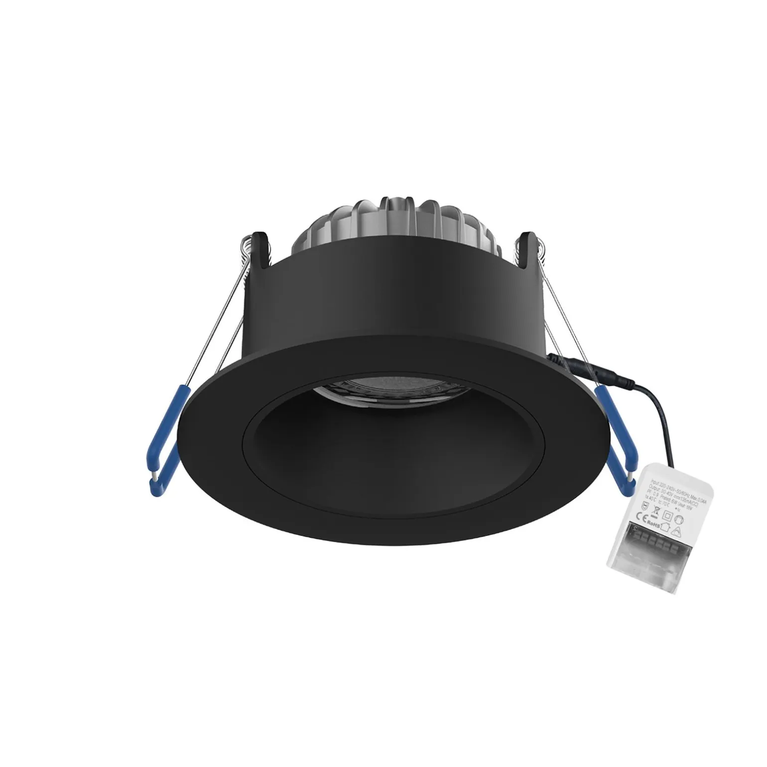 Noxion LED Spot Ares Djup ring Svart 6W 540lm 927-940 3CCT - med Inre Ring Svart | Utskärning 68mm