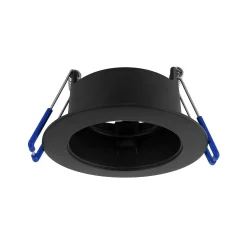 Noxion LED Spot Ares Djup ring Svart - med Inre Ring Silver | Utskärning 68mm - incl. GU10 Fitting