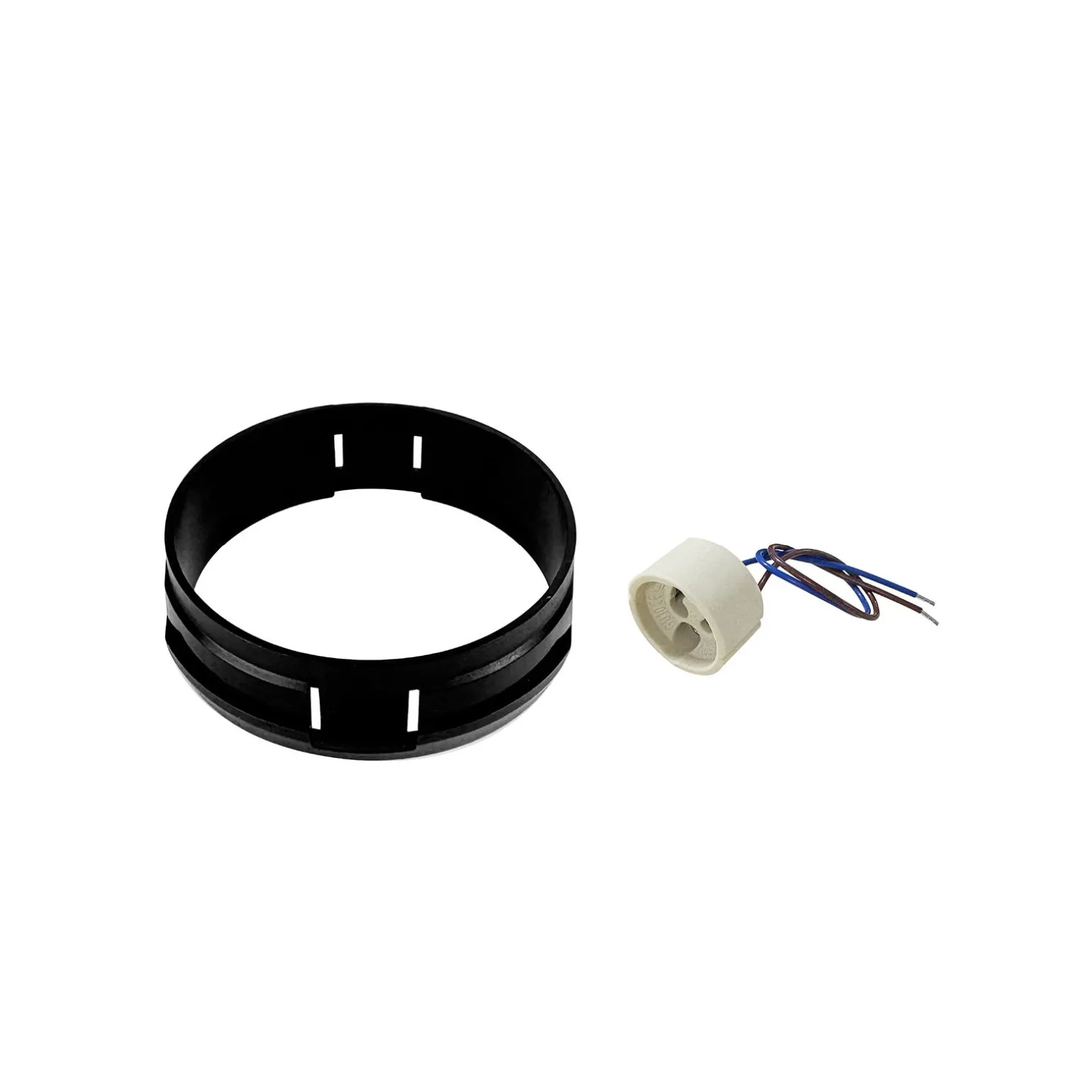 Noxion LED Spot Ares Djup ring Svart - med Inre Ring Svart | Utskärning 68mm - incl. GU10 Fitting