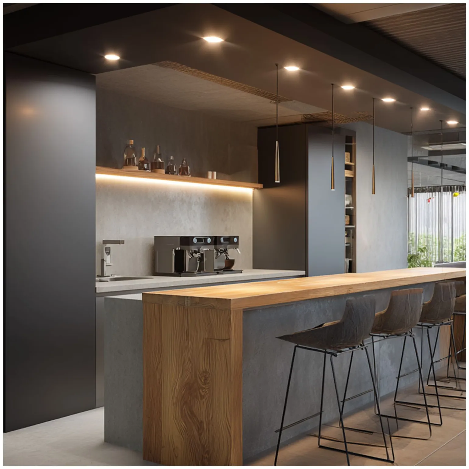 Noxion LED Spot Ares Djup ring Svart - med Inre Ring Svart | Utskärning 68mm - incl. GU10 Fitting