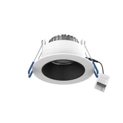 Noxion LED Spot Ares Djup Vit 6W 540lm 927-940 3CCT - med Inre Ring Svart | Utskärning 68mm