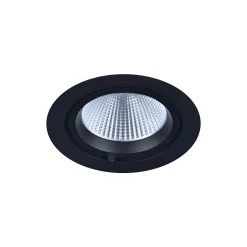 Noxion LED Spot Forza V2 Aluminium Svart 28/32/36/40W - 3300/3700/4100/4500lm 36D - 930-940-957 CCT | 160mm - Utskärning 145mm - Bästa Färgåtergivning