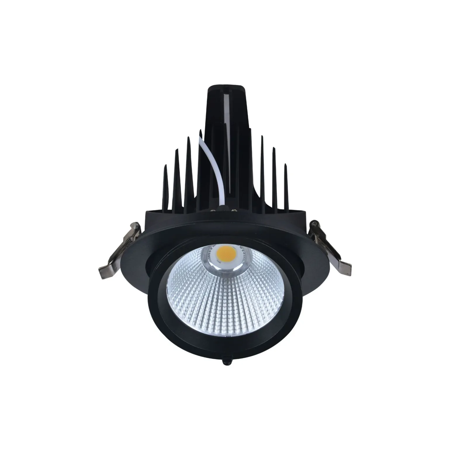 Noxion LED Spot Forza V2 Aluminium Svart 28W 3300lm 36D - 930-940-957 CCT | 160mm - Utskärning 145mm - Bästa Färgåtergivning